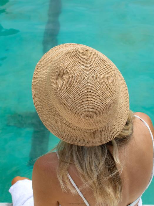 4P28592 Senso hoeden inca bucket hat naturel