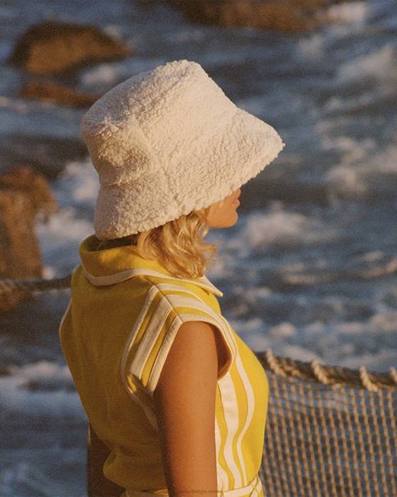 4P28594 Senso hoeden teddy bucket hat ivoor