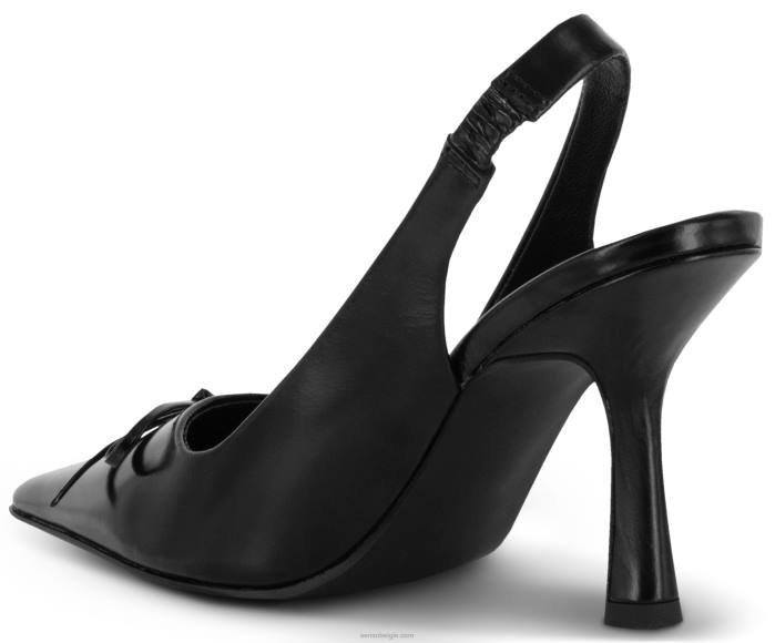 4P28190 Senso muilezels met hakken Kallee en ebbenhout